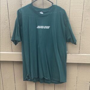 Santa Cruz Skateboards Dark Green Logo Short Sleeve Tee